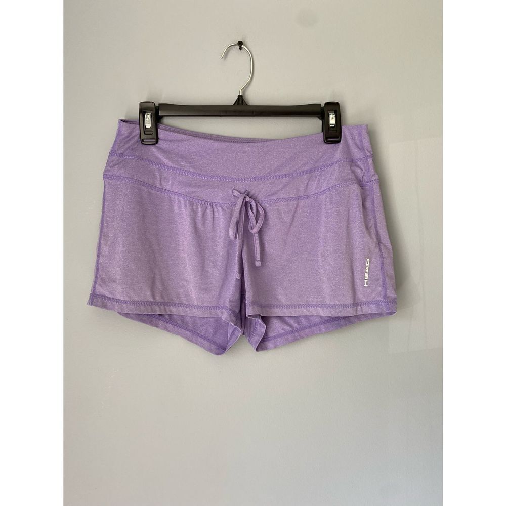 Head women’s athletic shorts/lilac/front tie/size medium/gym/workout￼